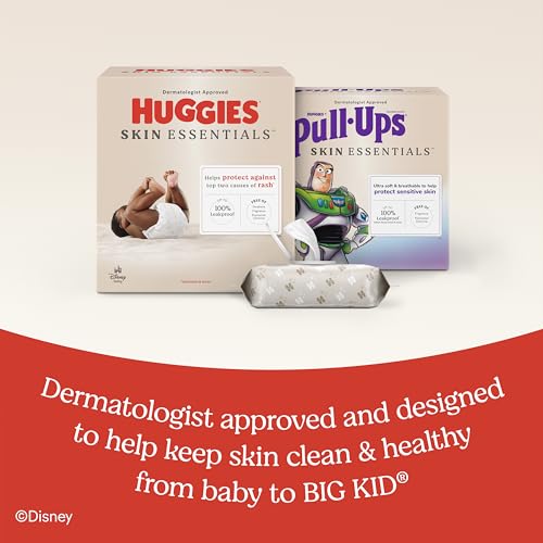 Huggies Skin Essentials Baby Wipes, Hypoallergenic, 99% Water, 10 Flip Top Packs (560 Wipes Total)