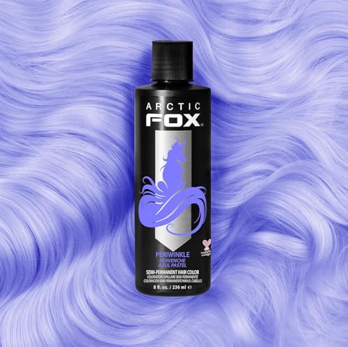 Arctic Fox Semi-Permanent Hair Dye, Vegan & Cruelty-Free, Pastel Blue Periwinkle, Ammonia-Free, Conditioning Color, For All Hair Types, 8 Fl Oz (Pack of 2)