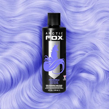 Arctic Fox Semi-Permanent Hair Dye, Vegan & Cruelty-Free, Pastel Blue Periwinkle, Ammonia-Free, Conditioning Color, For All Hair Types, 8 Fl Oz (Pack of 2)