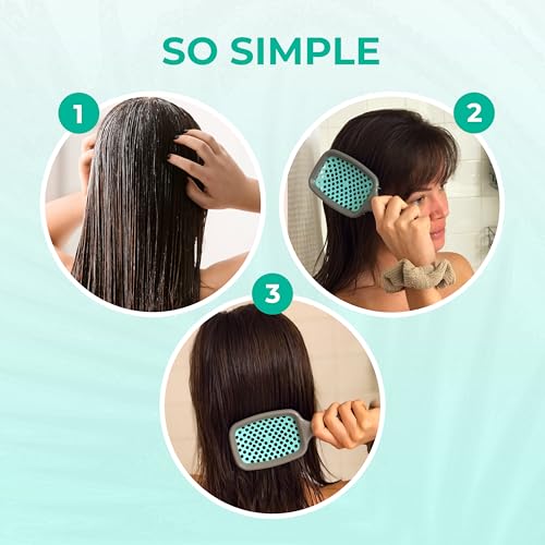 FHI Heat UNbrush Detangling Brush for Pain-Free Brushing on All Wet or Dry Hair Types — Durable DuoFlex Anti-Static Bristles, Lightweight Handle, Vented Hair Brush