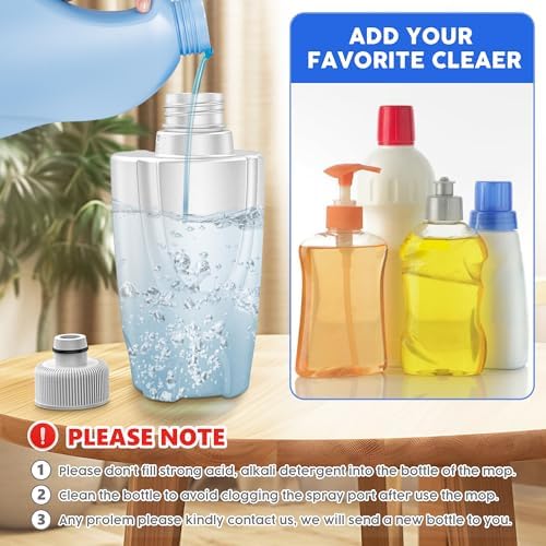 Spray Mop for Hardwood Floors Cleaning: Microfiber Wet Dry Floor Mops with 4 Washable Pads for Swiffer PowerMop - Flat Mop with Sprayer for Kitchen Tile Wood Laminate Vinyl