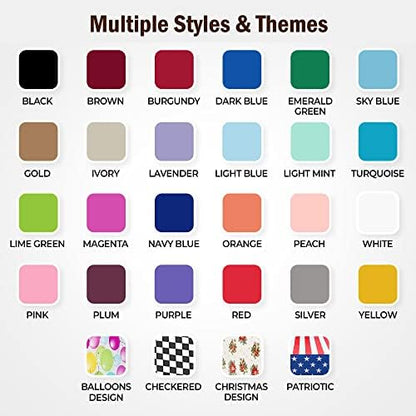 Party Solids 6-Pack Premium Plastic Tablecloth 54in. x 108in. Rectangle Plastic Table Cover - Black