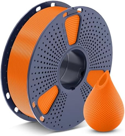 SUNLU 3D Printer Filament PETG Filament 1.75mm, Less Stringing Good Layer Adhesion High Toughness, PETG Filament 1.75 ±0.02mm, 1kg Spool(2.2lbs), Orange