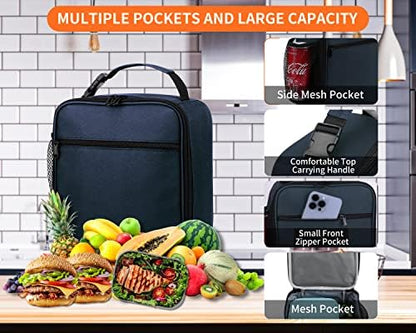 Lunch Box for Men - Reusable Lunch Bag Men Adult Women- Insulated Small LunchBox