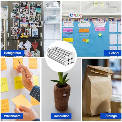 Refrigerator Magnets, 120 Pcs Rare Earth Magnets, Neodymium Fridge Magnet Whiteboard Magnets for Crafts, DIY, Office, Dry Erase Board