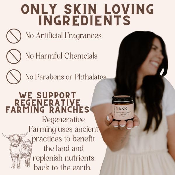 Tallow Cleansing Balm- All Natural Make-Up Remover Oil Based Cleanser. 100% Grass Fed Beef Tallow for Skin Care - 2 FL. oz