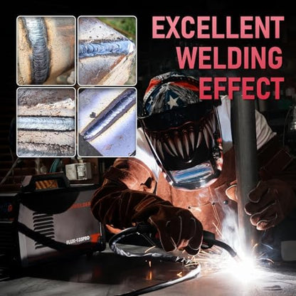 YESWELDER 135Amp MIG Welder,110V Flux Core Welder Flux Core MIG/Lift TIG/Stick 3-in-1 Large LED Digital Display Welding Machine IGBT Inverter Welder FLUX-135PRO
