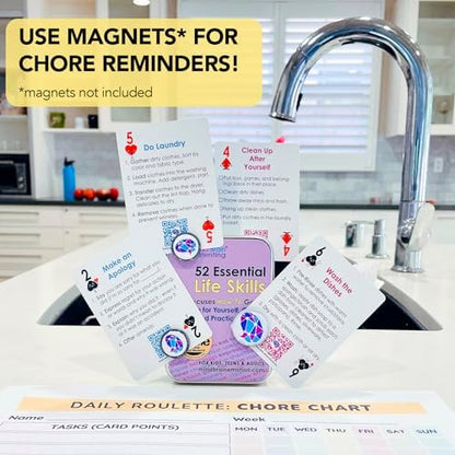 Mind Brain Emotion 52 Essential Life Skills: No-Excuses Game to Teach Kids, Teens & Adults How to Care for Self & Chores, Practical Solution for Responsible Boys, Confident Girls, Happy Family