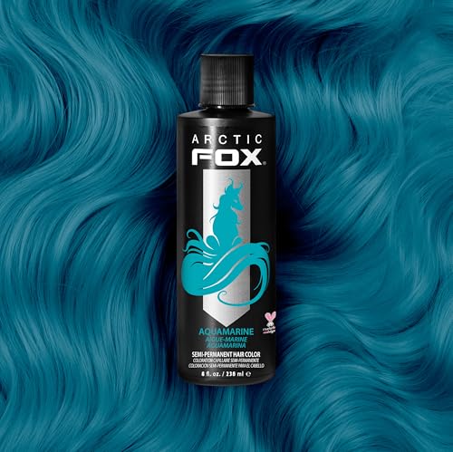ARCTIC FOX Vegan and Cruelty-Free Semi-Permanent Hair Color Dye (8 Fl Oz, AQUAMARINE)