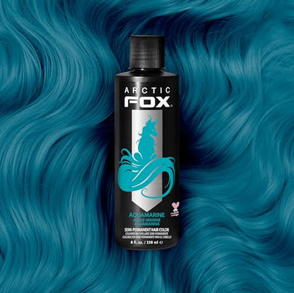 ARCTIC FOX Vegan and Cruelty-Free Semi-Permanent Hair Color Dye (8 Fl Oz, AQUAMARINE)