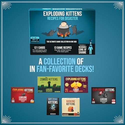 Exploding Kittens Recipes for Disaster 2-5 Players - Ages 7+ - Party & Family Card Game for Kids & Adults