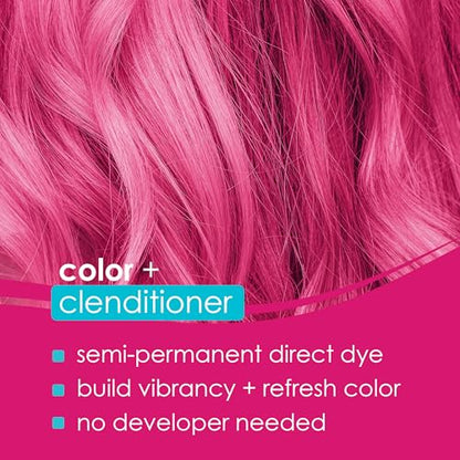 Keracolor Color + Clenditioner 3-in-1 Color-Depositing Conditioner, Gently Cleanses & Conditions, Semi-Permanent Hair Color, 23 Shades, 12 Fl Oz