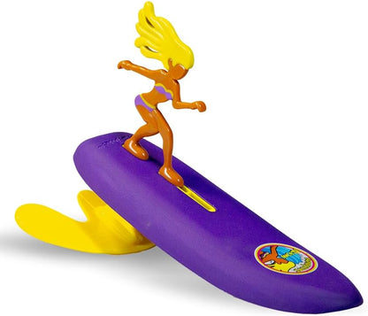 Surfer Dudes Classics Wave Powered Mini-Surfer and Surfboard Toy - Newport Naomi