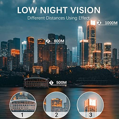 80x100 Monocular-Telescope High Powered for Smartphone Monoculars for Adults High Definition for Stargazing Hunting Wildlife Bird Watching Travel Camping Hiking