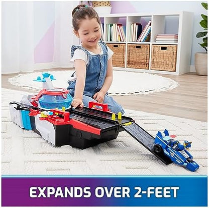 PAW Patrol: The Mighty Movie, Aircraft Carrier HQ, with Chase Action Figure and Mighty Pups Cruiser, Kids Toys for Boys & Girls 3+