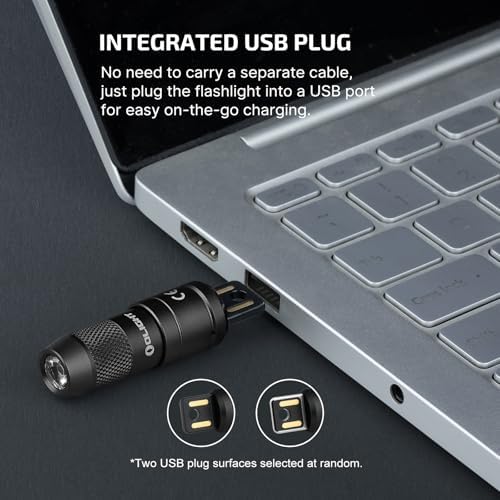 OLIGHT IMINI 2 EDC Rechargeable Keychain Flashlight, 50 Lumens Compact and Portable Mini LED Keyring Lights with Built-in Battery Ideal for Everyday Carry and Emergencies (Black)