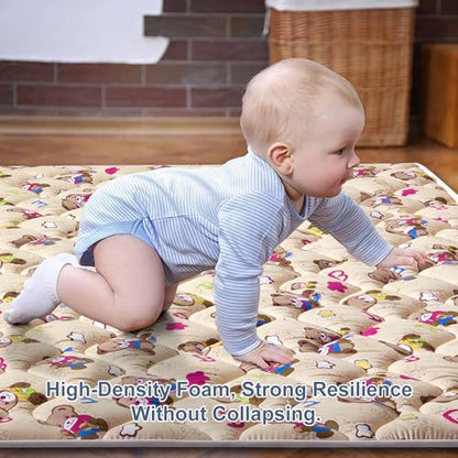 Baby Play Mat - 71" X 59",Premium Thicker Foam One-Piece Crawling Mat, Machine Washable, Extra Large Anti-Slip Activity Playmat for Babies, Toddlers & Infants