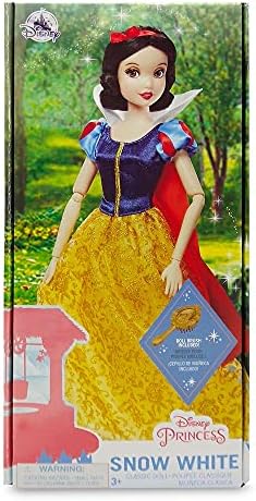 Disney Store Girl's Princess Classic Doll (Snow White), 11 Inches, Includes Brush with Molded Details, Fully Posable Toy in Classic Outfit - Disney Princess Toys