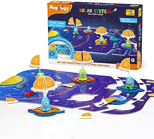 Imagimake Mapology Solar System for Kids | Educational Toys for Kids 5-7 | Space Toys | Puzzles for Kids Ages 4-8 | Planet Puzzles for Kids Ages 4-8 | Birthday and Christmas Gift for Boy & Girls