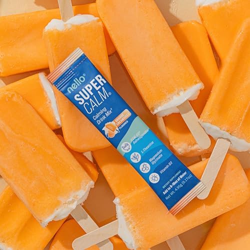 Supercalm Drink Mix - Ashwagandha KSM 66, Magnesium Glycinate & L-Theanine Supplement - Ashwagandha Root Extract - Focus and Relaxation Support (20 Travel Packets) - Orange Creamsicle