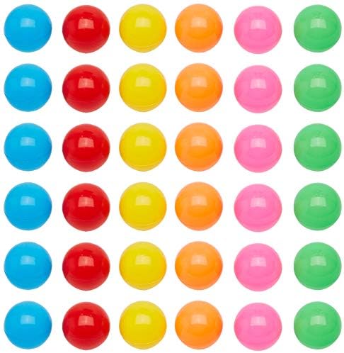 Amazon Basics BPA Free Crush-Proof Plastic Ball, Pit Balls with Storage Bag, for Toddlers Kids 12+ Months Play, Pack of 1000 Balls, 6 Bright Colors