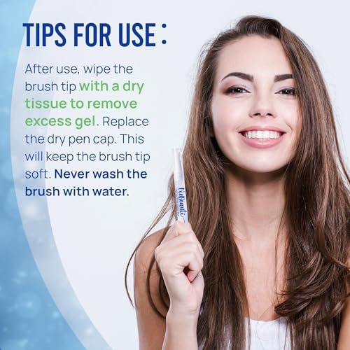 Teeth Whitening Pen Gel Kit: 35% Carbamide Peroxide Gel for Stain Removal - No Sensitivity with Remineralizing Pen for a Brighter Whiter Smile Mint