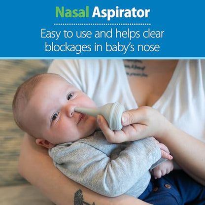 Dr. Brown's Healthy Baby Essentials Kit, Pacidose Medicine Dispenser, Nail Scissors with Case, Nasal Aspirator, Cradle Cap Brush Plus Comb, Cold Compress