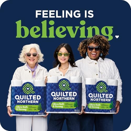 Quilted Northern Ultra Soft & Strong Toilet Paper, 24 Mega Rolls = 96 Regular Rolls, 5X Stronger*, Premium Soft Toilet Tissue with Recyclable Paper Packaging
