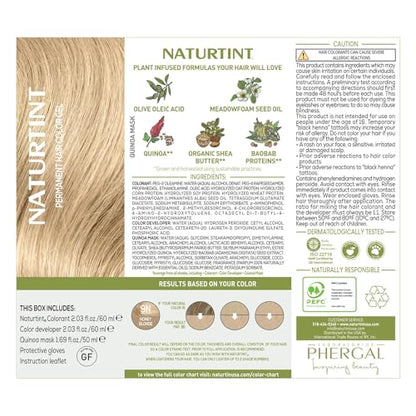 Naturtint 9N Honey Blonde Permanent Hair Color (Pack of 6), Ammonia Free, Vegan, Cruelty Free, up to 100% Gray Coverage, Long Lasting Results (Packaging may vary)