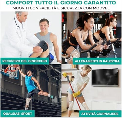 Modvel Compression Knee Brace for Women & Men - 2 Pack Knee Brace for Women Running Knee Pain, Knee Support Compression Sleeve, Workout Sports Knee Braces for Meniscus Tear ACL & Arthritis Pain Relief