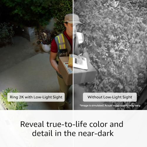 Introducing Ring Outdoor Cam Plus, Battery — Wide-Angle 2K Video with Ring Vision, Low-Light Sight for full-color night vision, Mount-Anywhere Versatility, Black