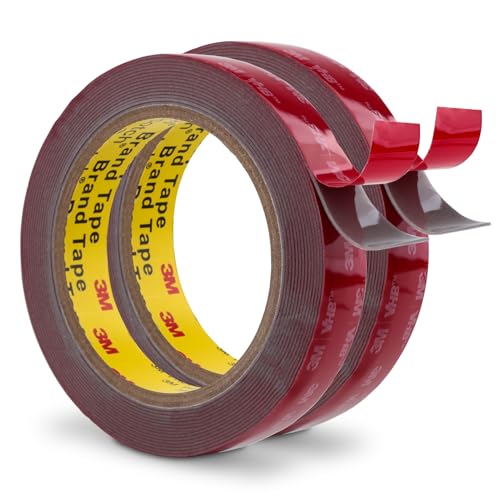 Double Sided Tape 0.75" x 15.4Ft 2 Pack, Made of 3M Heavy Duty Mounting Tape, 5608 VHB Foam Tape Waterproof for Indoor Outdoor Home Office Car Decor