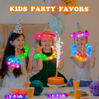 Glow Sticks Bulk Party Favor Supplies for Kids 48 PCS,Glow in Dark Bracelet Necklace Accessories for Birthday Wedding Camping Parade Throw,Halloween Handouts Giveaways Prizes for Toddlers Boys Girls