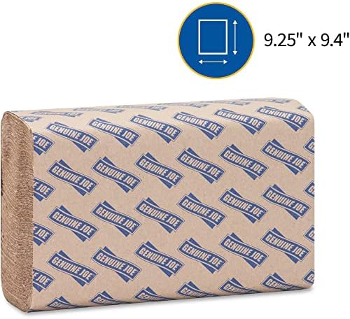 Genuine Joe GJO21040 Multifold Natural Towels (16 Packs, 250 per pack)