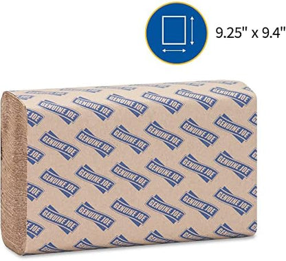 Genuine Joe GJO21040 Multifold Natural Towels (16 Packs, 250 per pack)