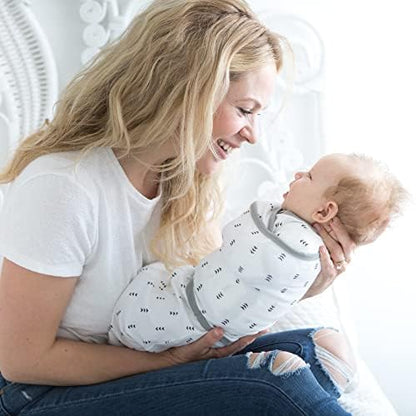 SwaddleDesigns 6-Way Omni Swaddle Sack Arms Up Swaddle for Newborn, More Options to Calm Startle Reflex, Improves Sleep