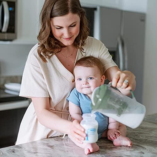 Dr. Brown's Baby Formula Mixing Pitcher 32oz, Olive with Anti-Colic Options+ Narrow Baby Bottles, 4 Pack, 8 oz