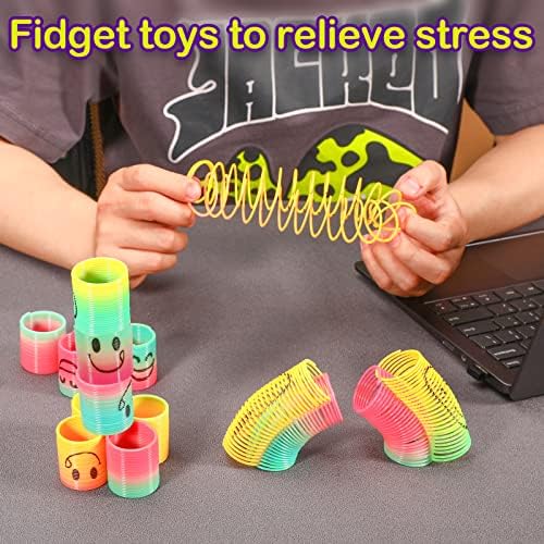 AZEN 120 Pcs Mini Spring Party Favors for Kids 3-5 4-8, Goodie Bags Stuffers for Birthday Party, Classroom Prizes Kids Prizes, Small Bulk Toys Gifts (4 Smile)