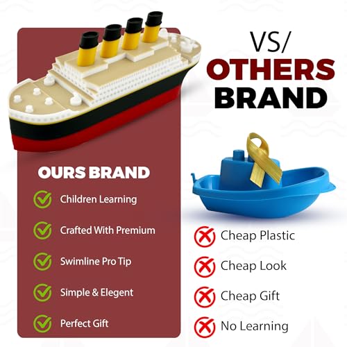 The Original 6 inch Floating Titanic Bath Toy from Tubtastic with free large Iceberg. Bath toy, Pool toy, RMS Titanic.