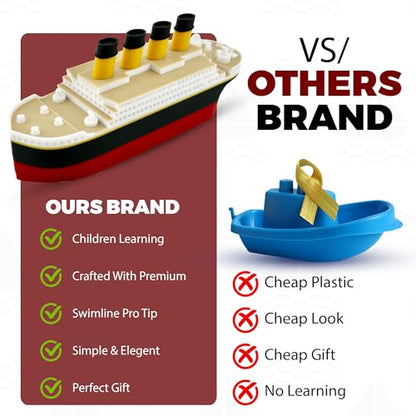 The Original 6 inch Floating Titanic Bath Toy from Tubtastic with free large Iceberg. Bath toy, Pool toy, RMS Titanic.