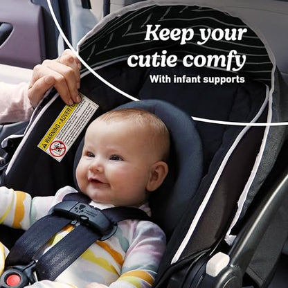 Graco SnugRide Lite LX Infant Car Seat, Rear-Facing, Lightweight, Adjustable Base, Easy Install, Studio
