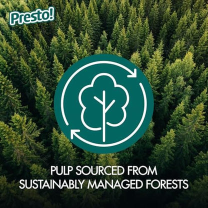 Amazon Brand - Presto! Flex-a-Size Paper Towels, 158 Sheet Huge roll, 6 Rolls, Equivalent to 19 Regular Rolls, White