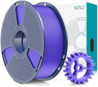 SUNLU PLA+2.0 3D Printer Filament, Upgrade PLA+ Filament 1.75mm, Tougher and Stronger, Neatly Wound Filament, Dimensional Accuracy +/-0.02mm, 1KG Spool(2.2lbs), Lavender Purple