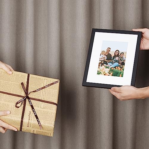 upsimples 8x10 Picture Frame Set of 5, Display Pictures 5x7 with Mat or 8 x 10 Without, Wall Gallery Photo Frames, Black