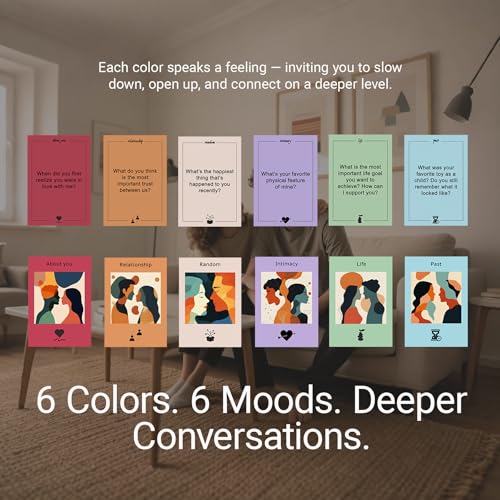Deeper Connection, Couples Conversation Cards with 150 Deep Questions to Build Intimate Connection & Trust, Relationship Card Game for Date Nights, Wedding, and Anniversary Gifts