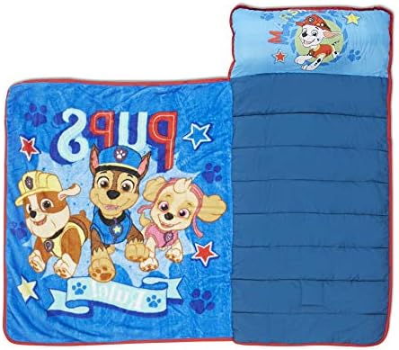 Paw Patrol We're a Team Toddler Nap-Mat Set– Quilted Nap Mat with Built-in Pillow and Plush Blanket – Portable Nap Mat for Daycare, Preschool, Sleepovers & Travel – for Boys or Girls