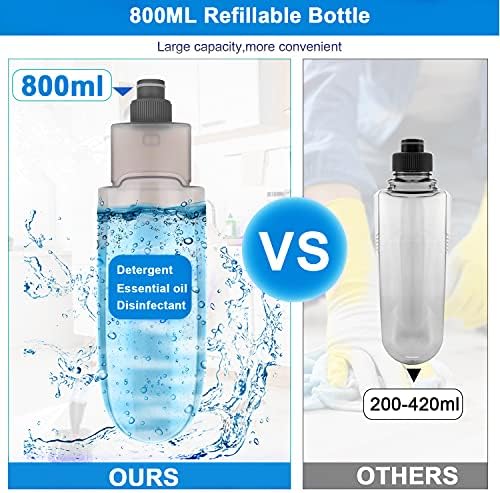 Spray Mop for Floor Cleaning with 3pcs Washable Pads - Wet Dry Microfiber Mop with 800 ml Refillable Bottle for Kitchen Wood Floor Hardwood Laminate Ceramic Tiles Floors Dust Cleaning