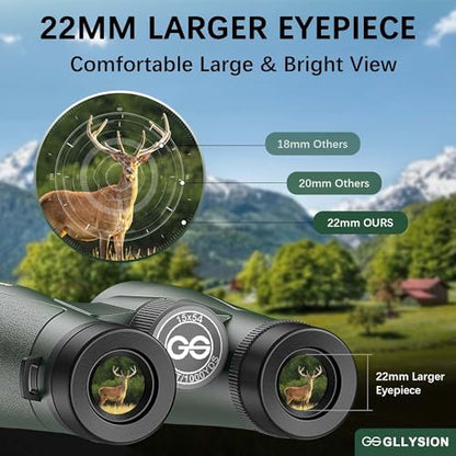 15x54 Binoculars for Adults High Powered with Harness, Phone Adapter and Bluetooth Camera Remote - Super Bright Waterproof Binoculars for Bird Watching Hiking Cruise Travel Stargazing