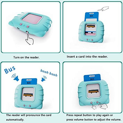 Lapare Audible Educational Toy with Music for Toddlers Age 1 2 3 4 5, 252 Sight Words Flash Cards Kindergarten Toy for Kids to Learn Alphabet Number Color Shapes and More