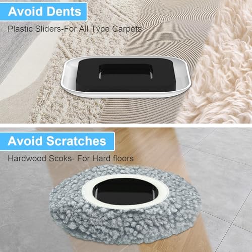 New Upgrade Furniture Sliders, Multi-Surface 3-in-1 Furniture Movers Sliders, Heavy Moving Pads with 8PCS 4.3" Carpet Sliders+4PCS Hard Floor Socks+1 Lifter, Protect Floor and Easily Move Furniture